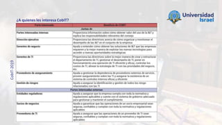 ¿A quienes les interesa CobIT?
CobIT-2019
 