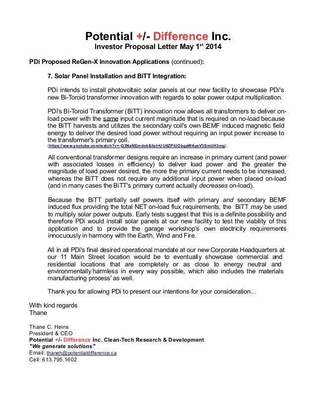 investment proposal