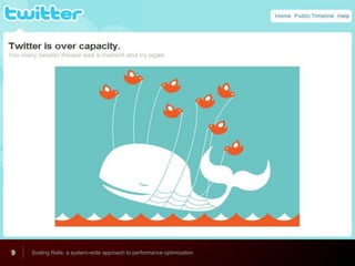 9   Scaling Rails: a system-wide approach to performance optimization
 