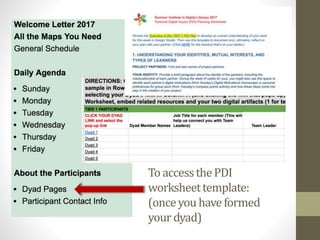 To accessthePDI
worksheettemplate:
(onceyou have formed
your dyad)
 