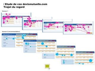 / Etude de cas devismutuelle.com
  Trajet du regard
Version 1




Version 2 (recommandation)
 