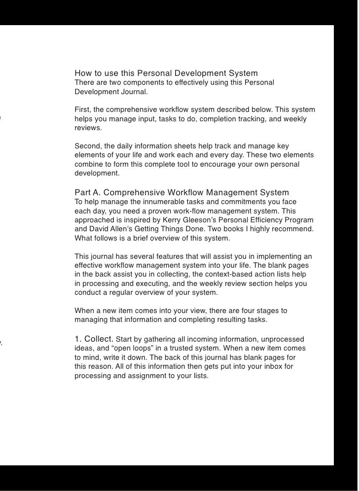 Personal Development Journal Sample