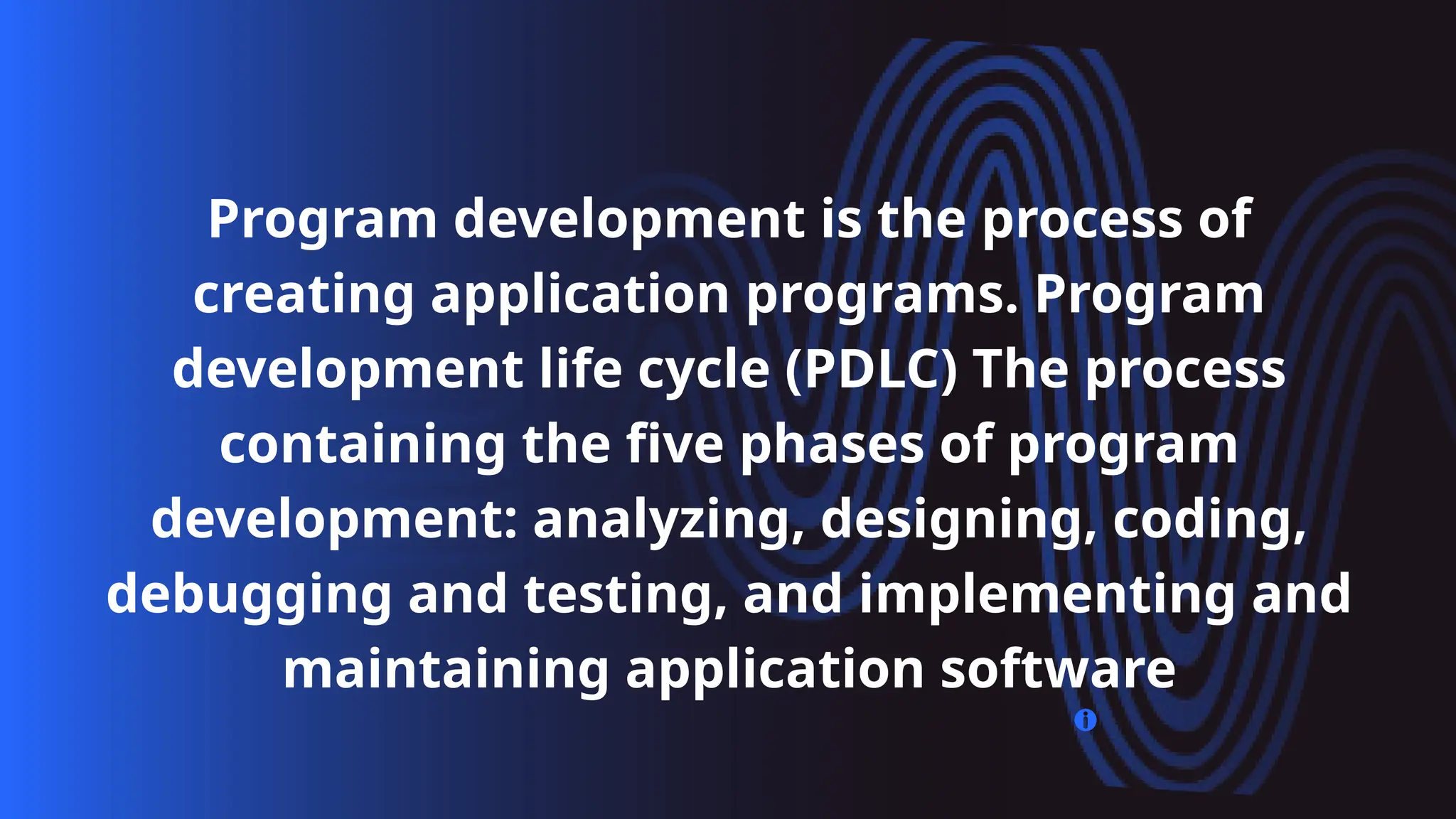 Program Development life Cycle Ppt first year | PPTX