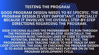 Program Development life Cycle Ppt first year | PPTX