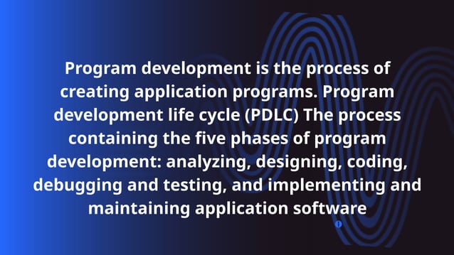 Program Development life Cycle Ppt first year | PPTX