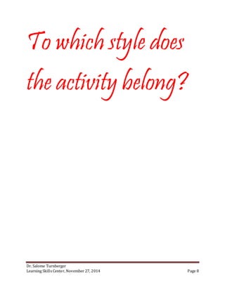 Pd learning styles | DOCX