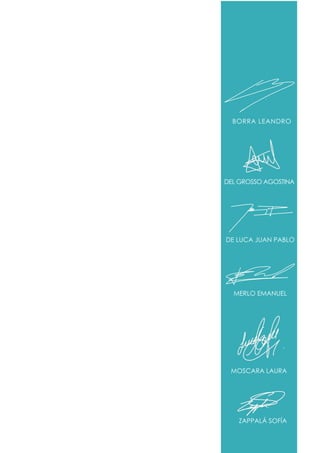 BORRA LEANDRO
DEL GROSSO AGOSTINA
DE LUCA JUAN PABLO
MERLO EMANUEL
MOSCARA LAURA
ZAPPALÁ SOFÍA
 