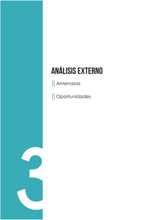análisis externo
3
││Amenazas
	
││Oportunidades
 