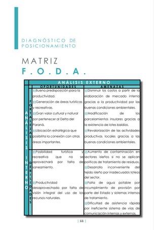 | 66 |
D I A G N Ó S T I C O DE
P O S I C I O N A M I E N T O
M A T R I Z
F . O . D . A .
 