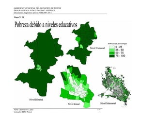 GOBIERNO MUNICIPAL DEL MUNICIPIO DE POTOSÍ
PROGRAMA BOL/AIDCO/2002/0467 APEMIN II
Documento diagnóstico previo PDM 2007-2011
Jaime Chumacero López 134
Consultor PDM Potosí
Mapa Nº 34
 