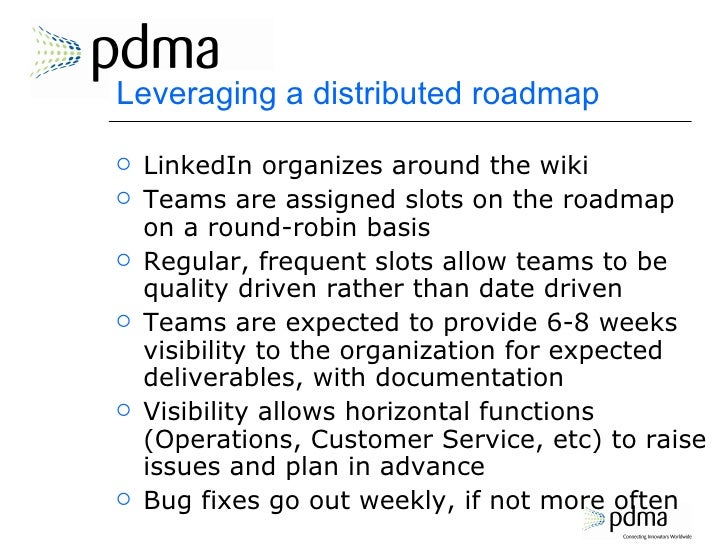 leveraging a distributed roadmap linkedin