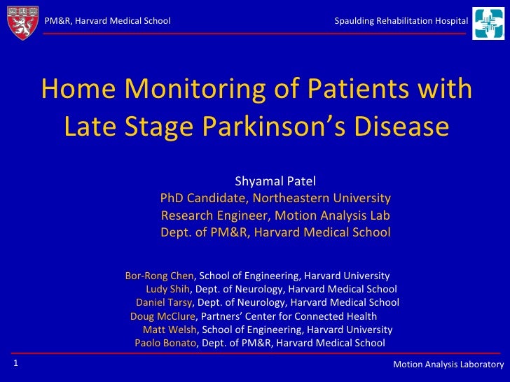 Home Monitoring Of Patients With Late Stage Parkinson S Disease