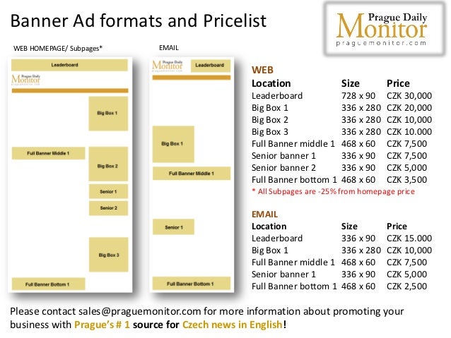 Prague Monitor Media Kit 2013