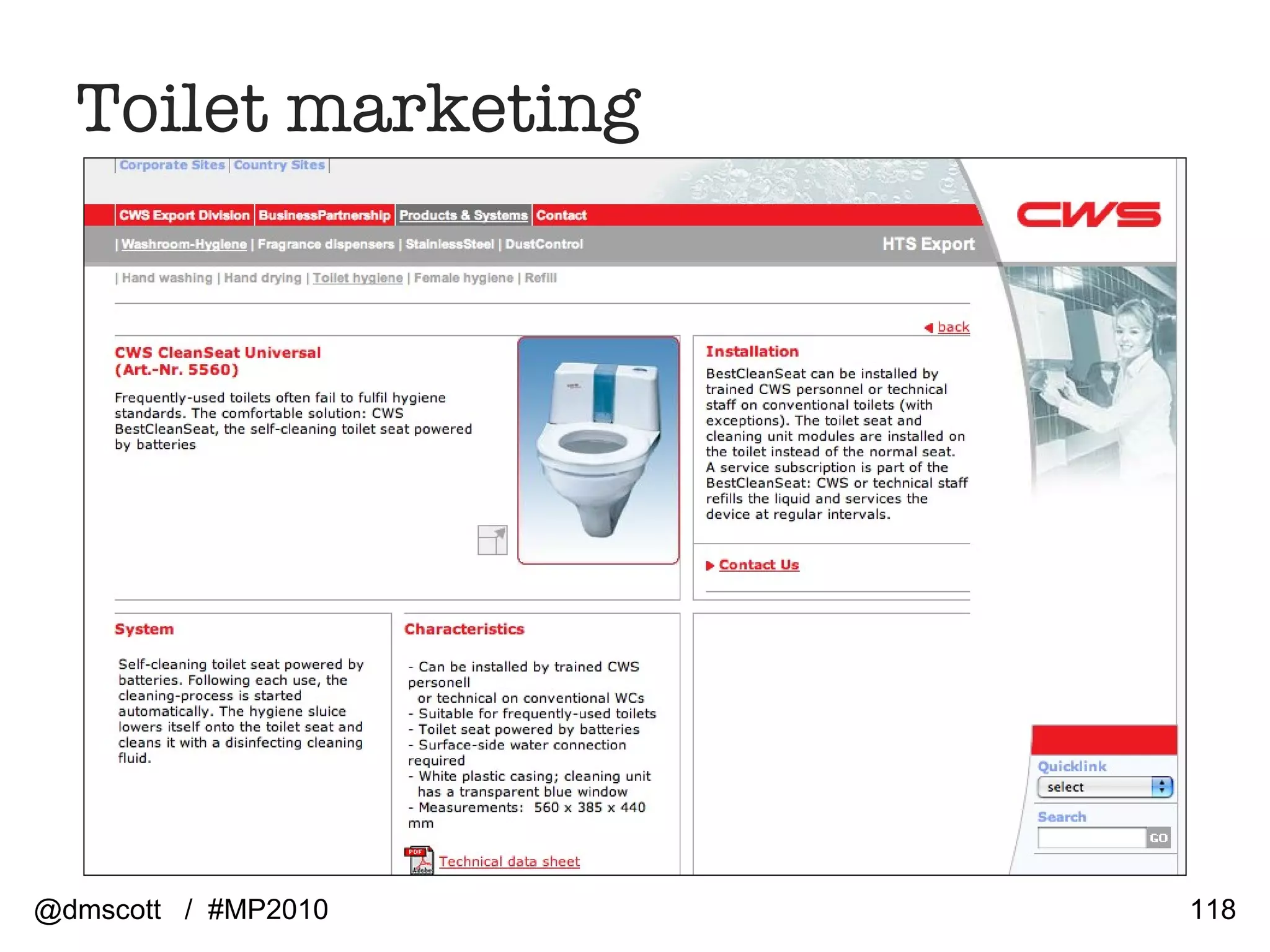 @dmscott  /  #MP2010 Toilet marketing 