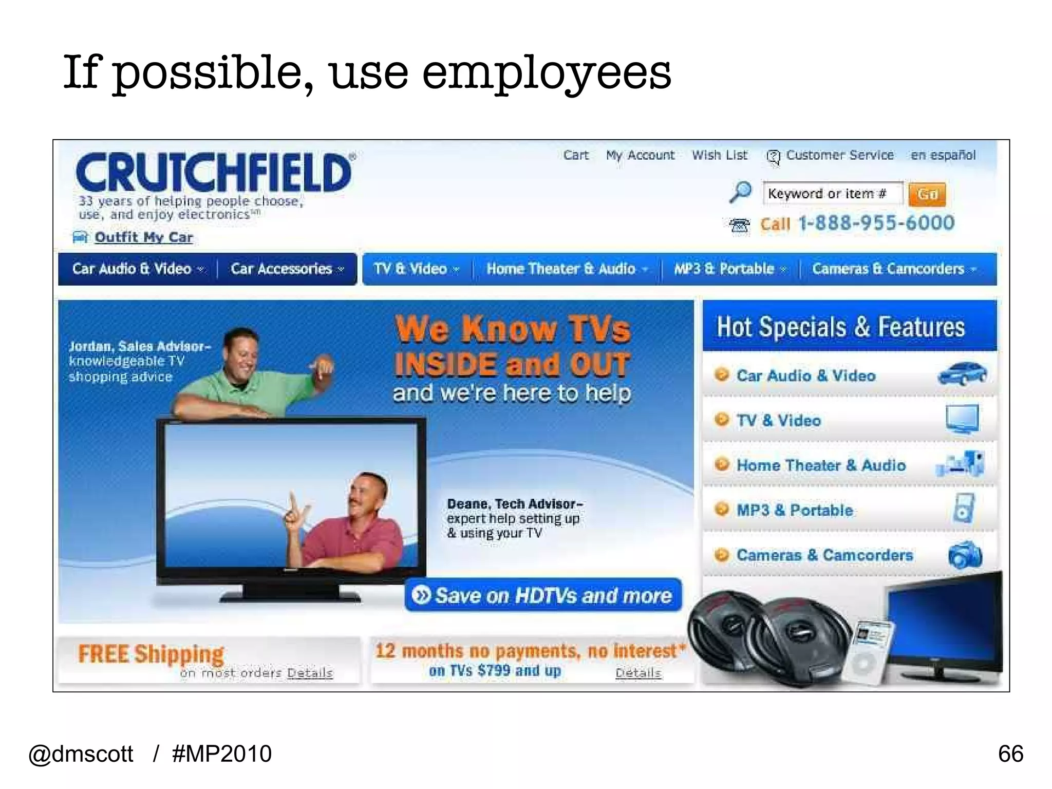 If possible, use employees @dmscott  /  #MP2010 