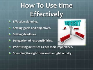 how to manage you time | PPT
