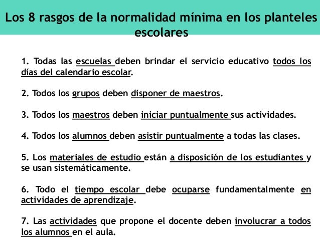 La Normalidad Mínima en planteles EMS