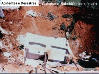 Acidentes e Desastres

Colapso e Subsidências de solo

VI Reunião do CONGEPDEC - 18 de

Cajamar, 1986

Maria José Brollo - Instituto

 