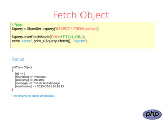 PHP Data Objects | PPT
