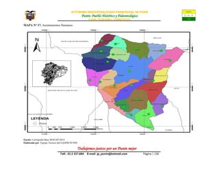 AUTÒNOMO DESCENTRALIZADO PARROQUIAL de PUNIN
Punin: Pueblo Histórico y Paleontológico
PUNIN- RIOBAMBA- CHIMBORAZO
Trabajemos juntos por un Punin mejor
Telf.: 03 2 337-084 E-mail: jp_punin@hotmail.com Página | 156
MAPA N° 17. Asentamientos Humanos
Fuente: Cartografia Base MAGAP-2014
Elaborado por: Equipo Tecnico del GADPR-PUNIN
 