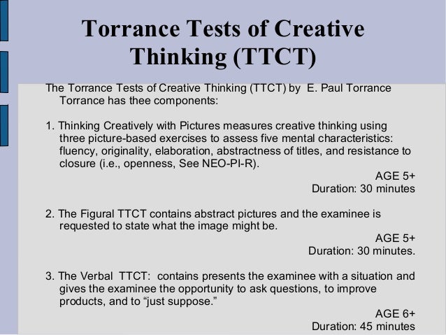 torrance test of critical thinking 1 s:\\assessment rsity-wide assessments\ttct\2014-2015\2014-2015 torrance test of creative thinking results washburn university, strategic analysis and reporting. torrance test of critical thinking 1 s:\\assessment rsity-wide assessments\ttct\2014-2015\2014-2015 torrance test of creative thinking results washburn university, strategic analysis and reporting.