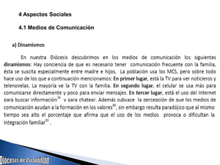4 Aspectos Sociales4.1 Medios de ComunicaciónDiócesis de Cuautitlán
