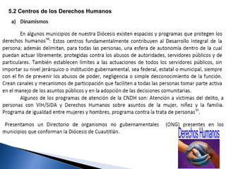 5.2 Centros de los Derechos Humanos
