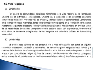 6.3 Vida Religiosa