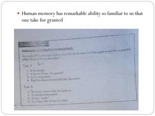 Pdp Memory PDP APPROACH OF MEMORY.pdf psychology MA | PDF