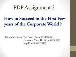PDP Assignment 2




Group Members: Tan Boon Choon (0106065)
               Desmond Marx De Silva (0106354)
               Yap Ken-Ji (0105892)
 