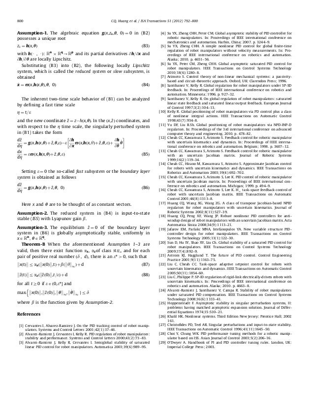 Pd Plus Error Dependent Integral Nonlinear Controllers For Robot Mani Pd Plus Error Dependent Integral Nonlinear Controllers For Robot Mani