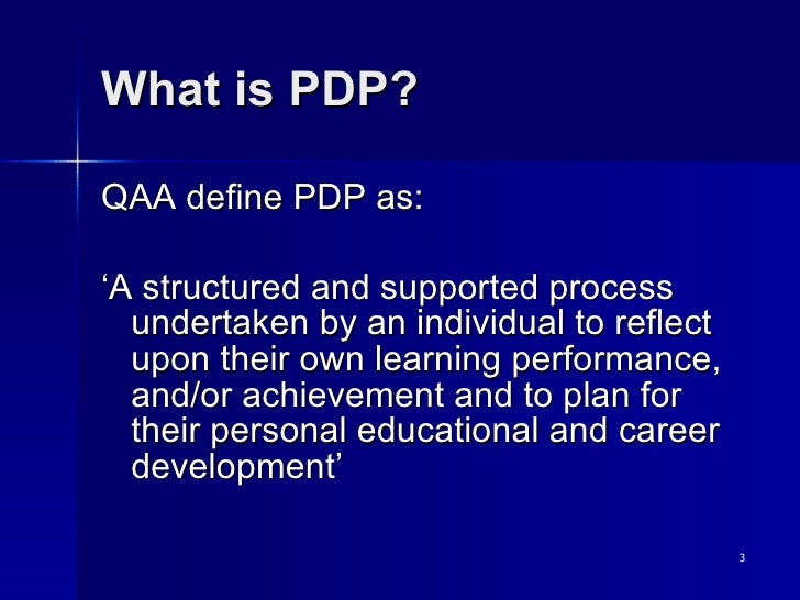 PDP Development & Practice [Brian Currie & Nicola Smith]