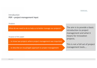 Product Development Project - project management introduction | PDF