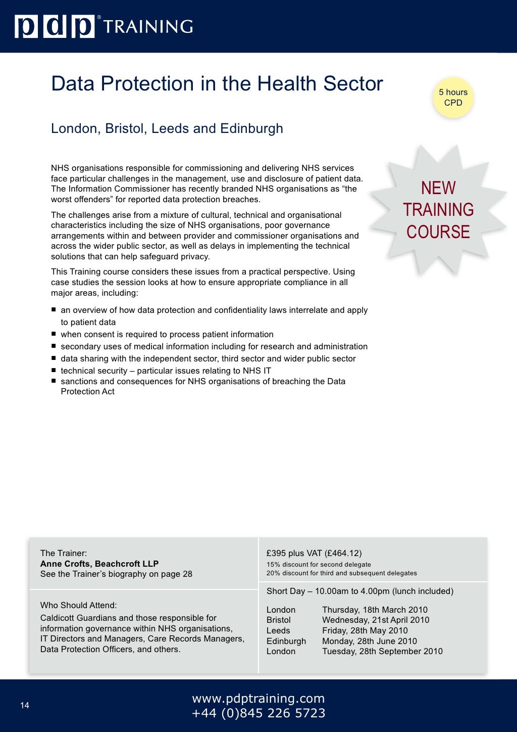 PDP Training Courses Catalogue