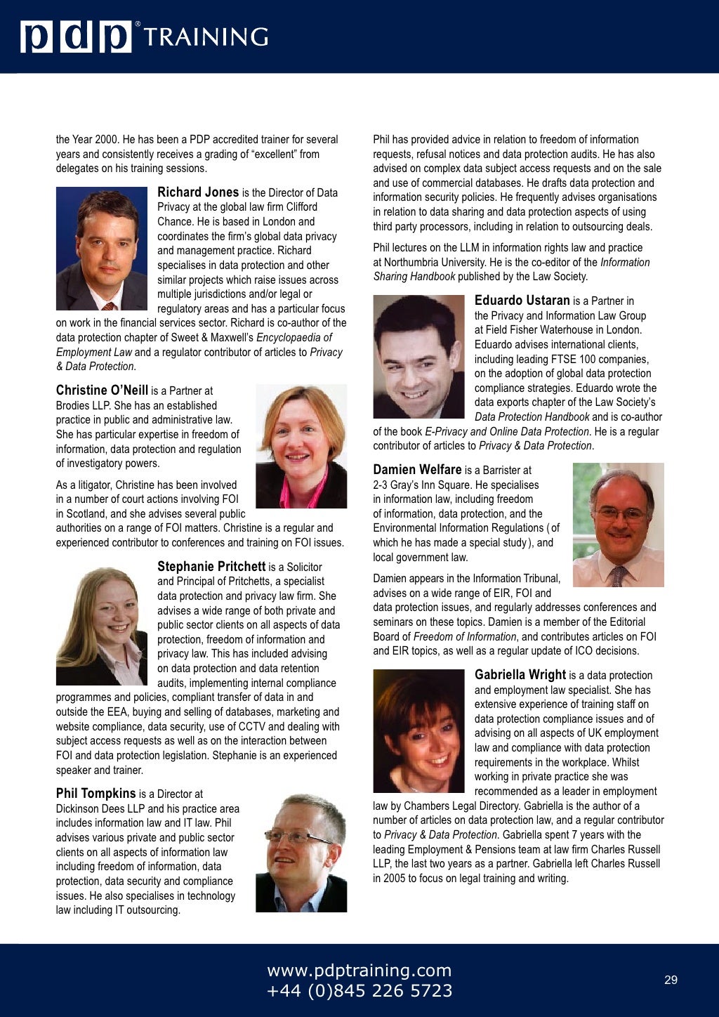 PDP Training Courses Catalogue