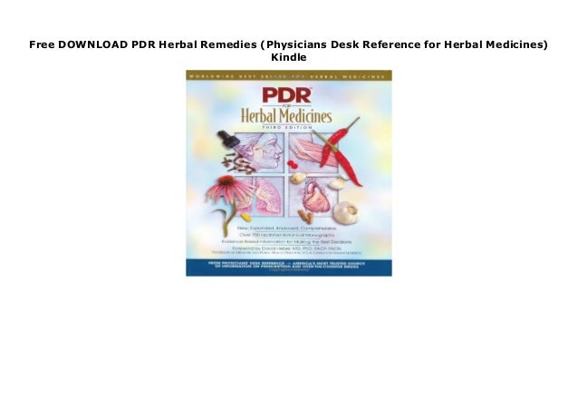 Free Download Pdr Herbal Remedies Physicians Desk Reference For He