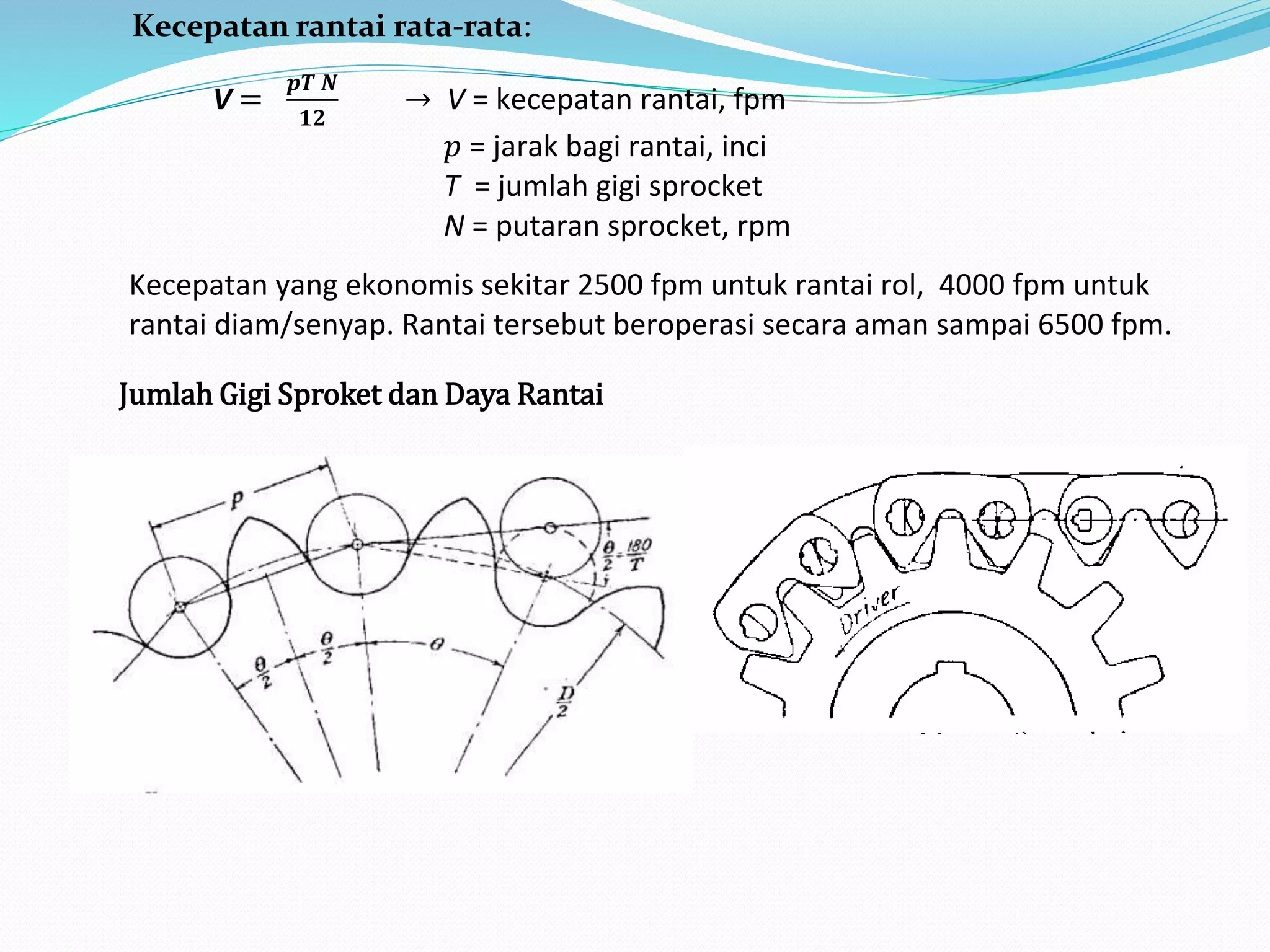 Rata Rata Rpm Motor Elemen Mesin II - Rantai | PPTX