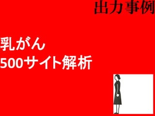 乳がん
500サイト解析

出力事例

 