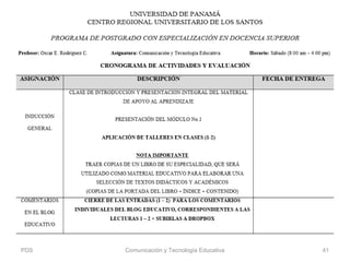 PDS Comunicación y Tecnología Educativa 41
 