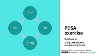 Exercise-applying-a-PDSA-cycle-presentation | PPTX