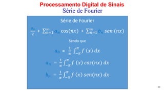 Processamento Digital de Sinais
30
Série de Fourier
 