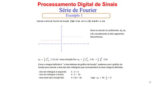 Processamento Digital de Sinais
31
Série de Fourier
Exemplo 1
 