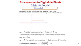 Processamento Digital de Sinais
36
Série de Fourier
Exemplo 2
 