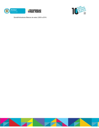 Social/Indicadores Básicos de salud, 2003 a 2010.
 