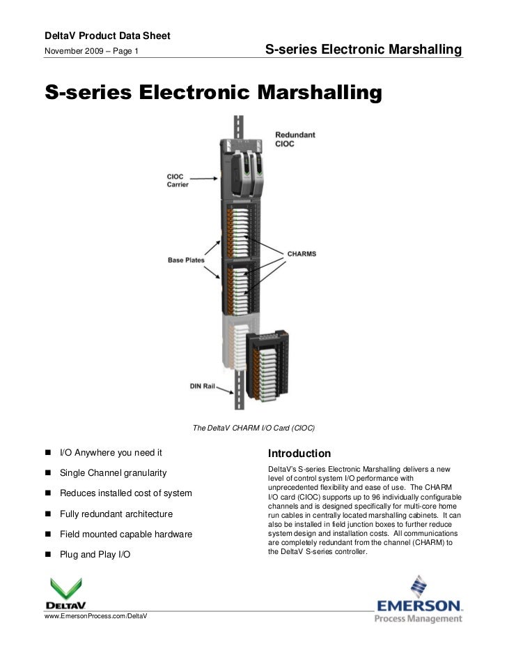 Deltav Electronic Marshalling Deltav Product Data Sheetnovember 2009 Page 1 S Series Electronic