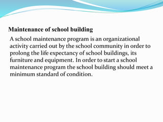 SCHOOL PLANT MANAGEMENT | PPTX