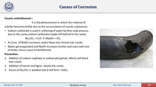 Eng. Yasser Bayoumy 43Tuesday, July 14, 2020
Causes of Corrosion
Machinery Survey
 