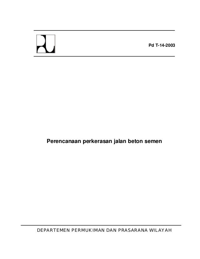 sni perkerasan rigid pavement