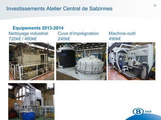 93
Equipements 2013-2014
Investissements Atelier Central de Salzinnes
 