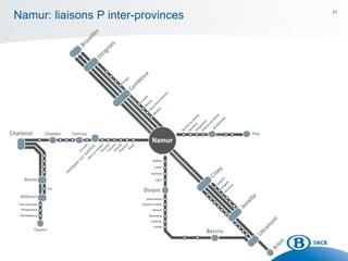 41
Namur: liaisons P inter-provinces
 